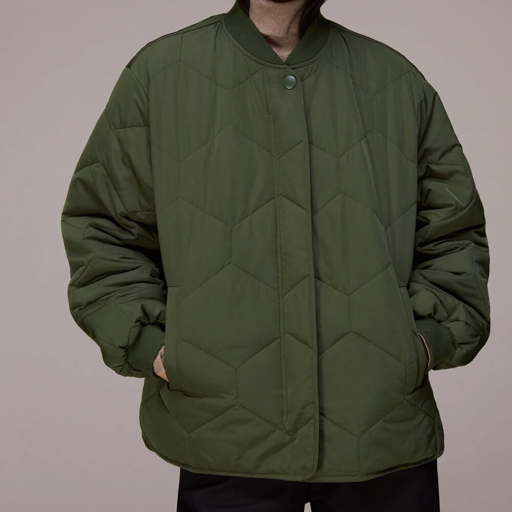 Khaki hotsell quilted coat